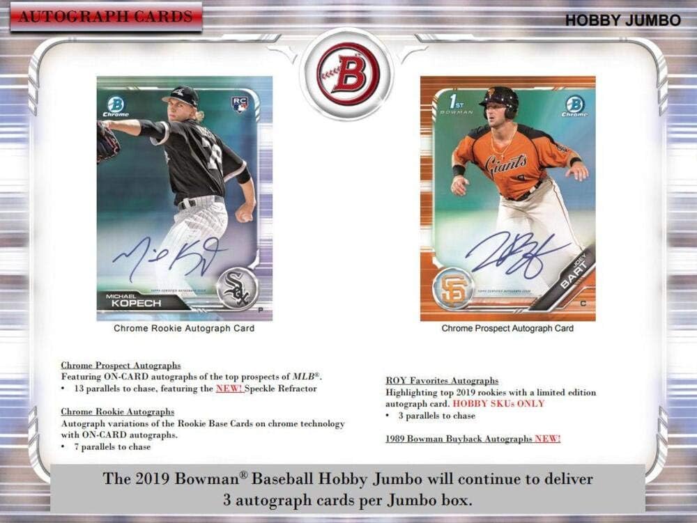 2019 Bowman Baseball Hobby Jumbo Box