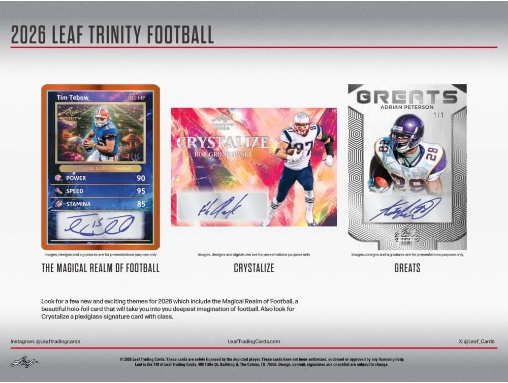2026 Leaf Trinity Football Hobby Box