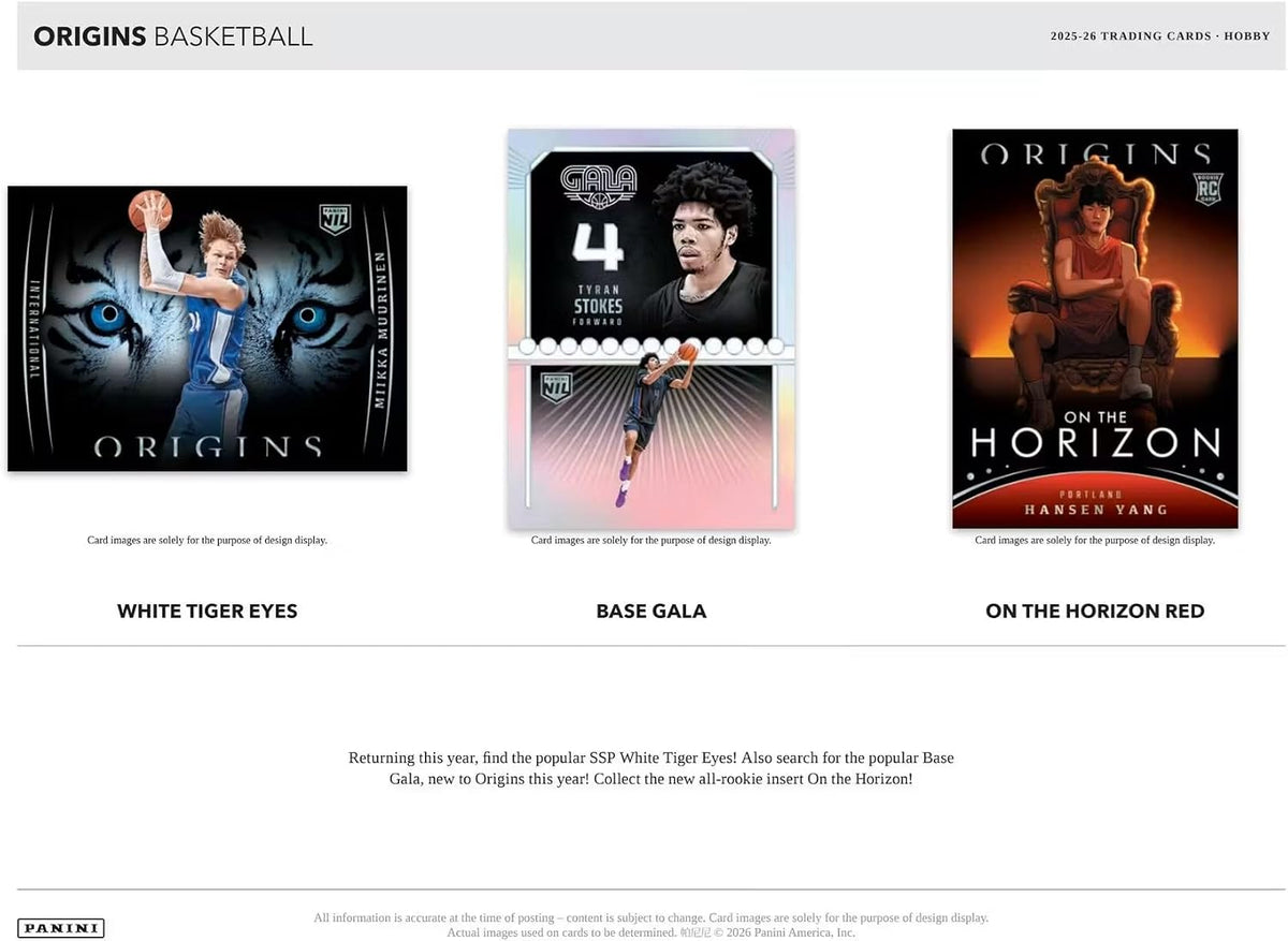 2025-26 Panini Origins Basketball Hobby Box