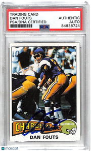 1975 Topps Dan Fouts Auto Autograph #367 PSA Authentic Chargers