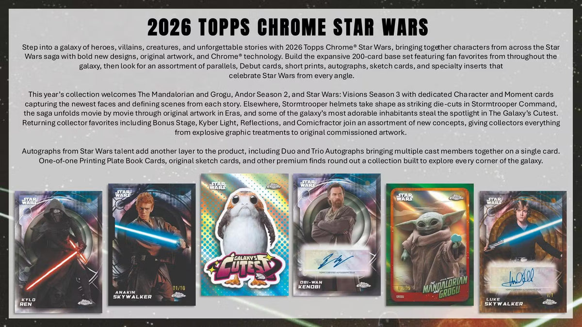 2026 Topps Star Wars Chrome Hobby Box