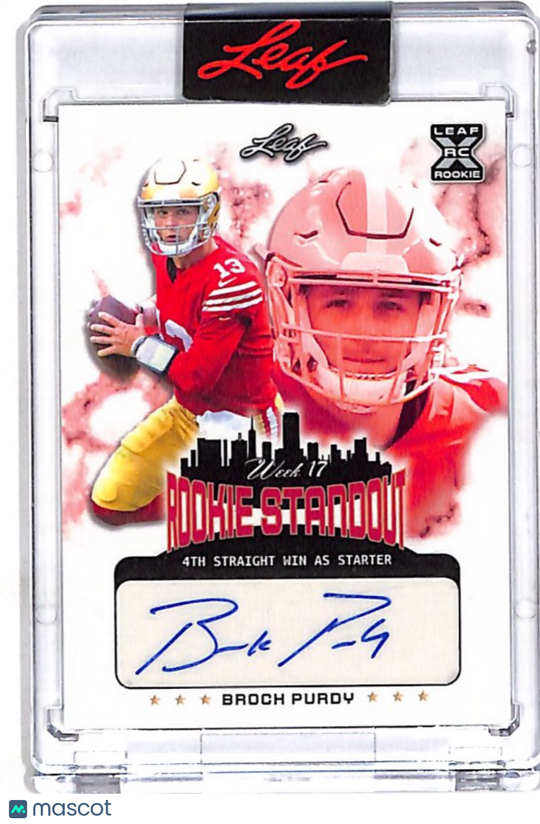 2022 Leaf Rookie Standout Brock Purdy Auto Autograph /1000 #RS-BP1 49ers