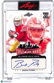2022 Leaf Rookie Standout Brock Purdy Auto Autograph /1000 #RS-BP1 49ers