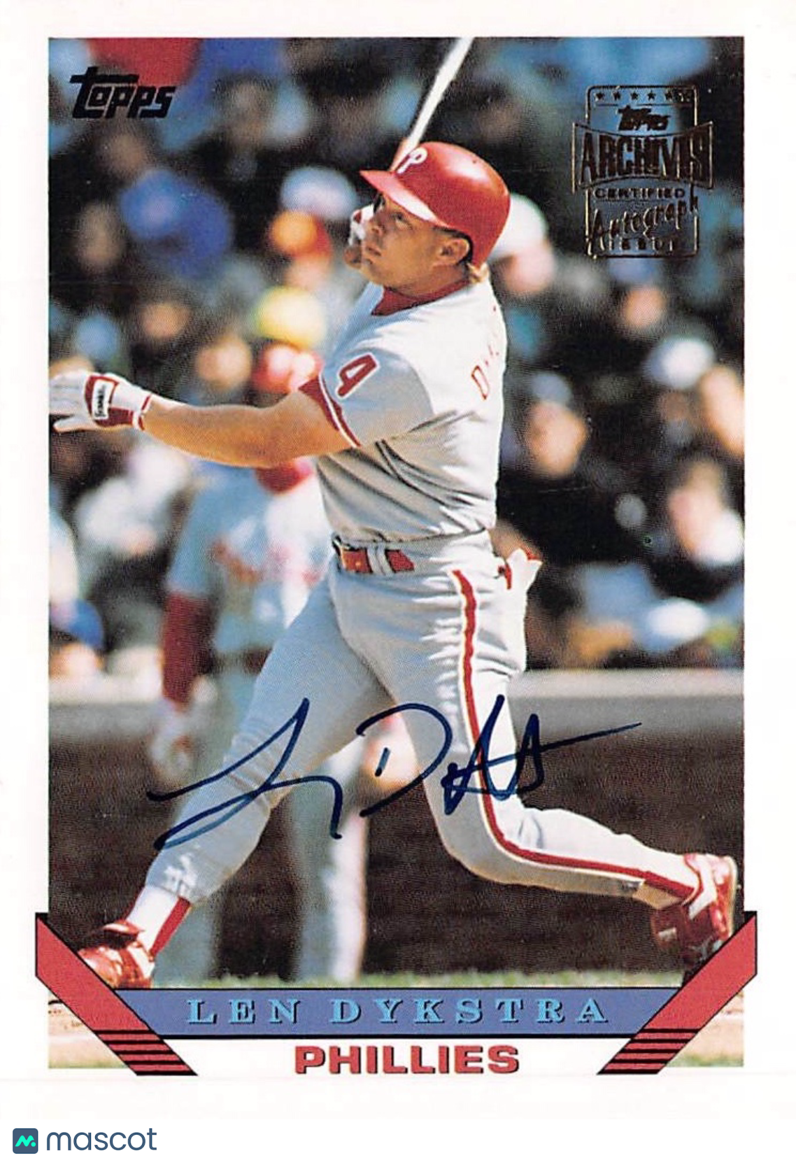 2003 Topps Archives Fan Favorites Len Dykstra Autograph #FFA-LD Phillies