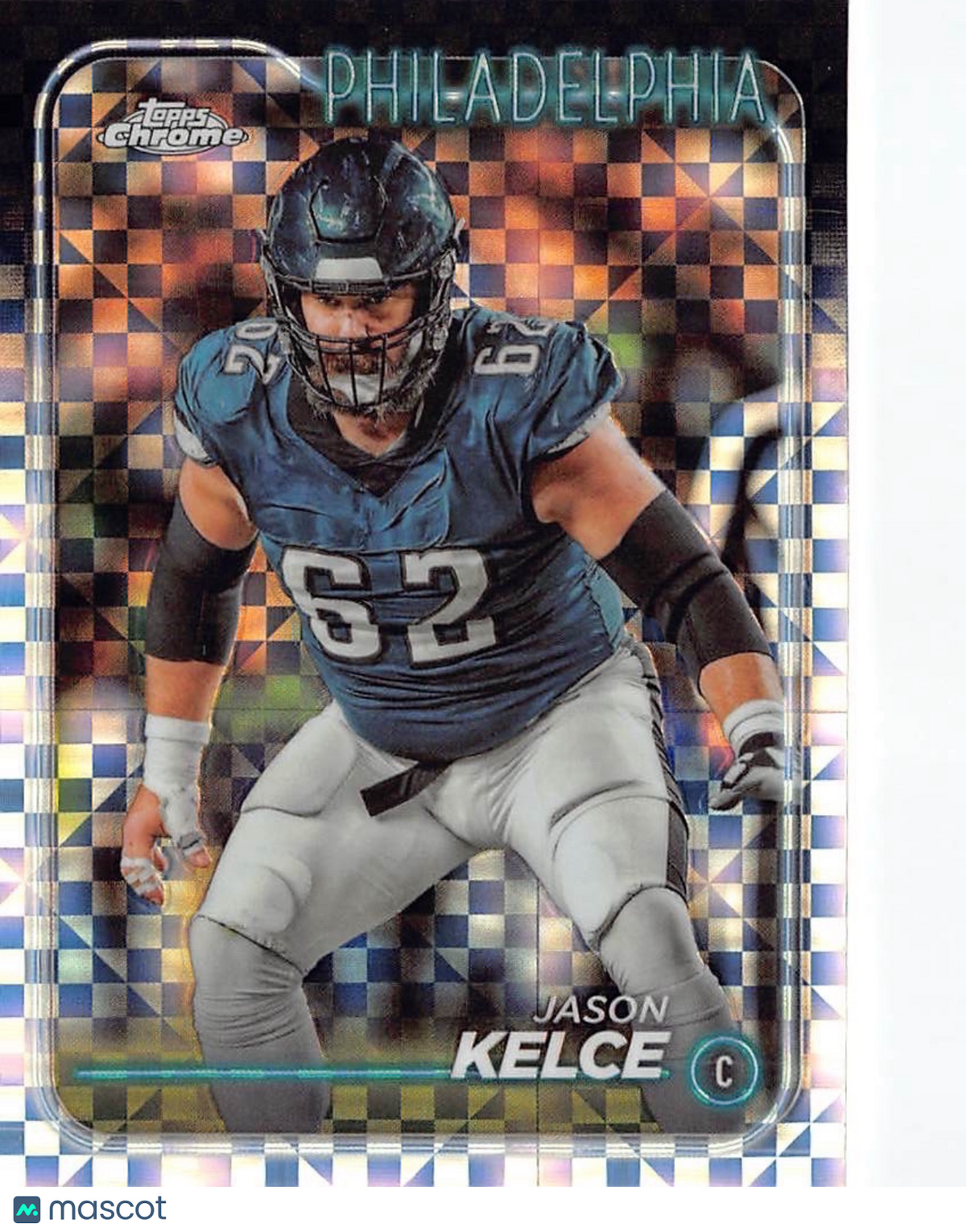 2024 Topps Chrome Jason Kelce X-Fractor #160 Philadelphia Eagles