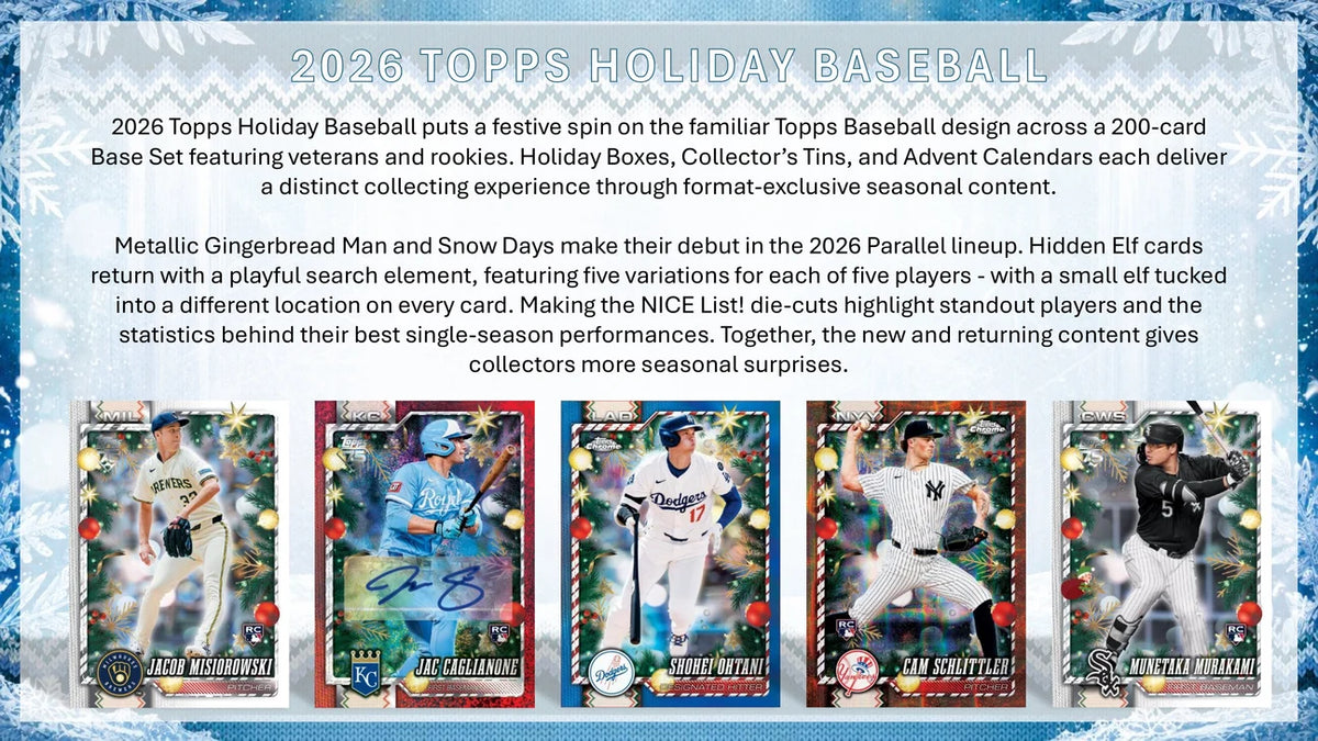 2026 Topps Holiday Baseball Advent Calendar Box
