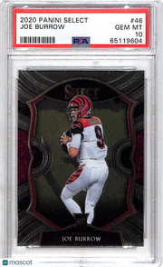 2020 Panini Select Joe Burrow Rookie #46 PSA 10 Cincinnati Bengals