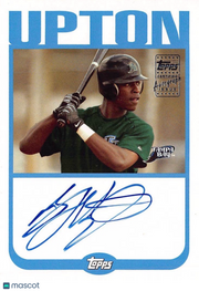 2003 Topps B.J. Upton Autograph #TA-BU Tampa Bay Devil Rays
