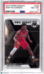 2019 Panini Mosaic Zion Williamson #269 PSA 8