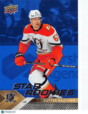 2024-25 Upper Deck NHL Star Rookies Box Set Cutter Gauthier Blue #1 Anaheim Ducks