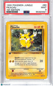 1999 Pokemon Jungle Pikachu 1st Edition PSA 9 #60