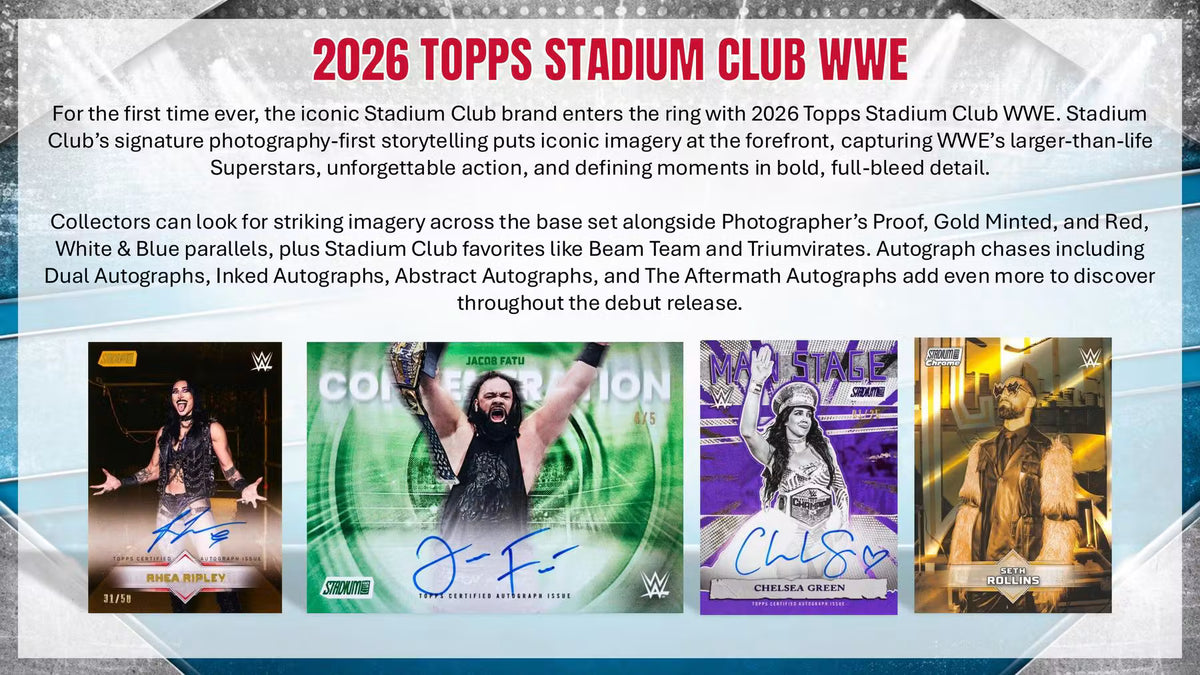 2026 Topps Stadium Club WWE Wrestling Hobby Box