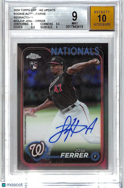 2024 Topps Chrome Jose Ferrer Rookie Autograph Refractor /499 #RA-JOF BGS 9