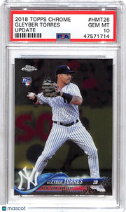 2018 Topps Chrome Update Gleyber Torres Rookie #HMT26 PSA 10 New York Yankees