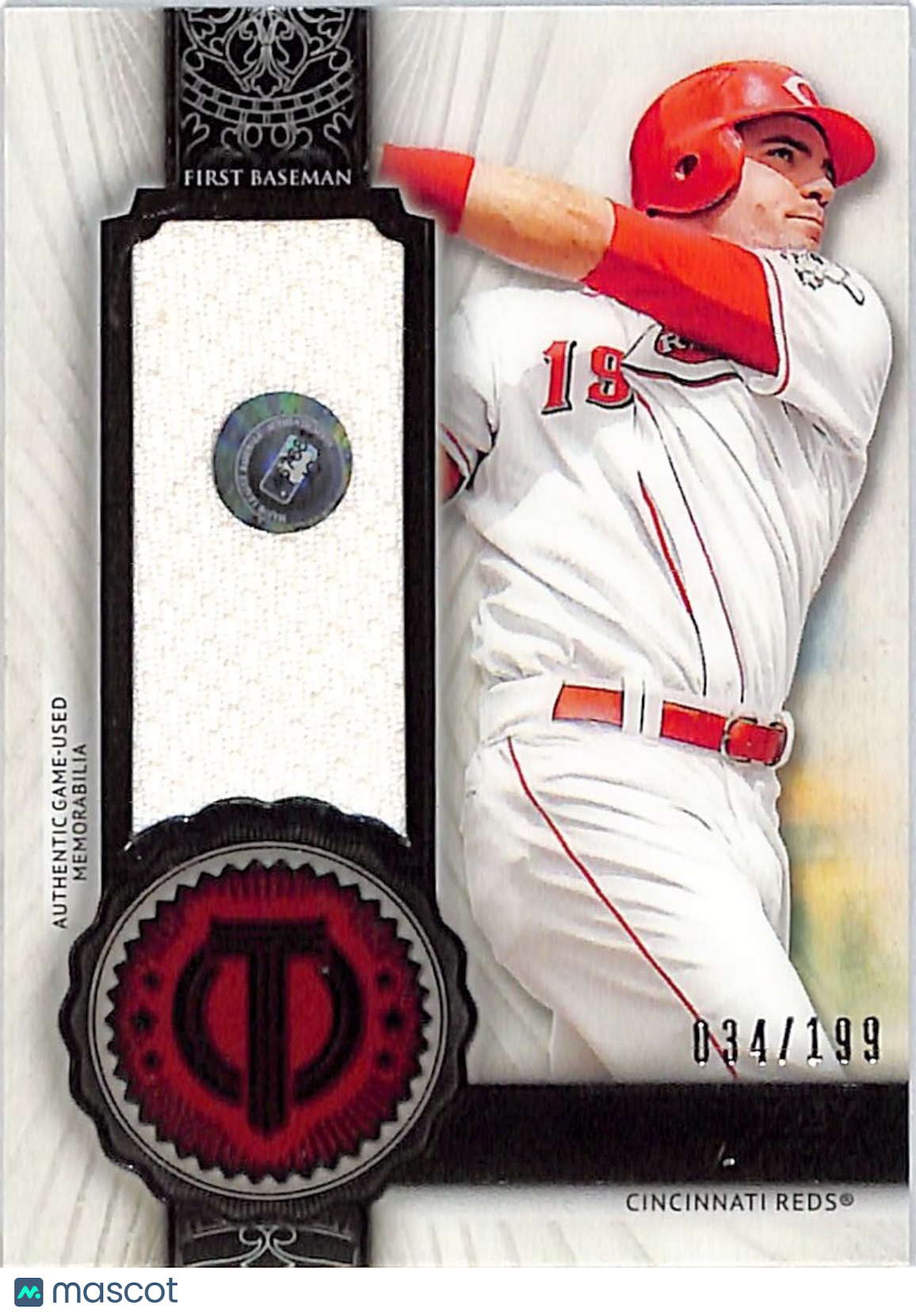 2017 Topps Tribute Joey Votto /199 Relic Patch #SOA-JV Cincinnati Reds