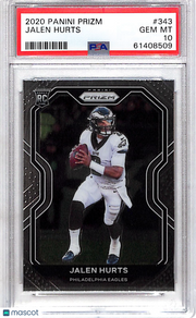 2020 Panini Prizm Jalen Hurts Rookie #343 PSA 10 Philadelphia Eagles