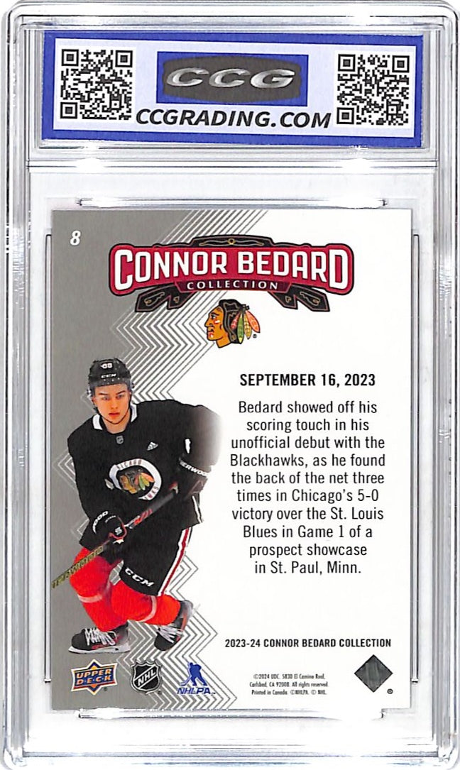 2023-24 Connor Bedard Collection Rookie #8 CCG 10 Chicago Blackhawks