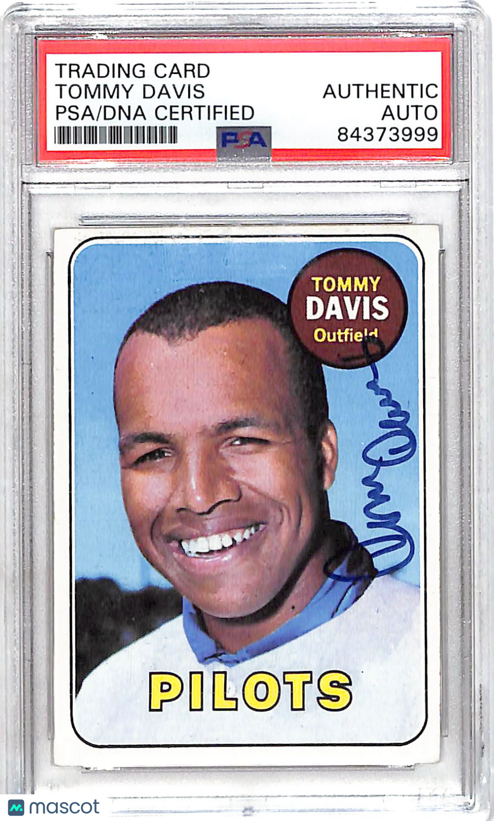 1969 Topps Tommy Davis #135 Auto Autograph PSA Authentic Seattle Pilots