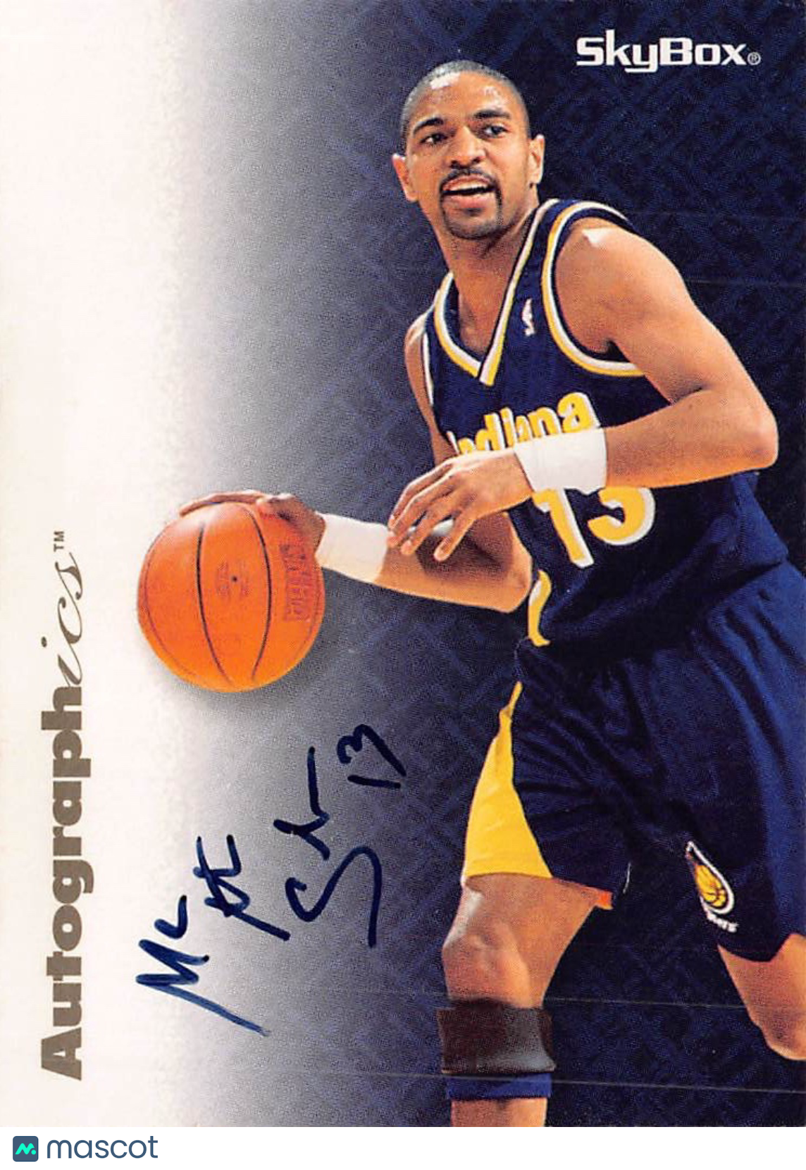 1996 SkyBox Autographics Mark Jackson Indiana Pacers