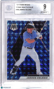 2021 Panini Mosaic Mosaic Reactive Blue Jarred Kelenic #286 BGS 9