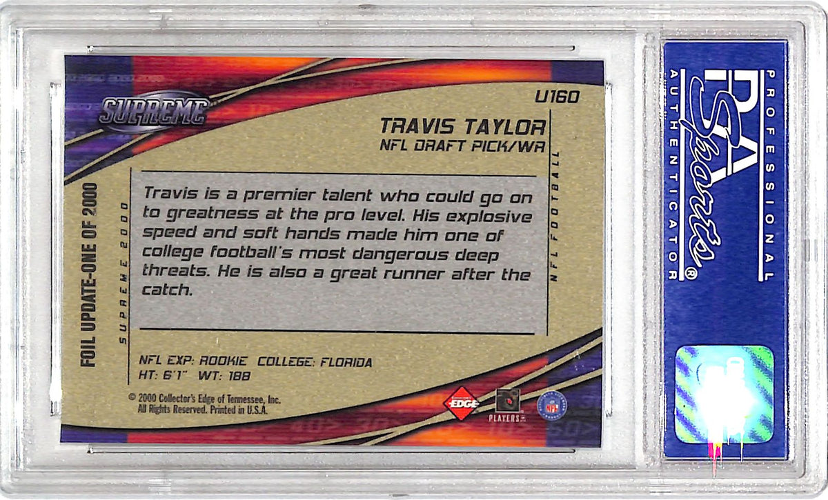 2000 Collector's Edge Supreme Travis Taylor Rookie Update #U160 PSA 9 Baltimore Ravens