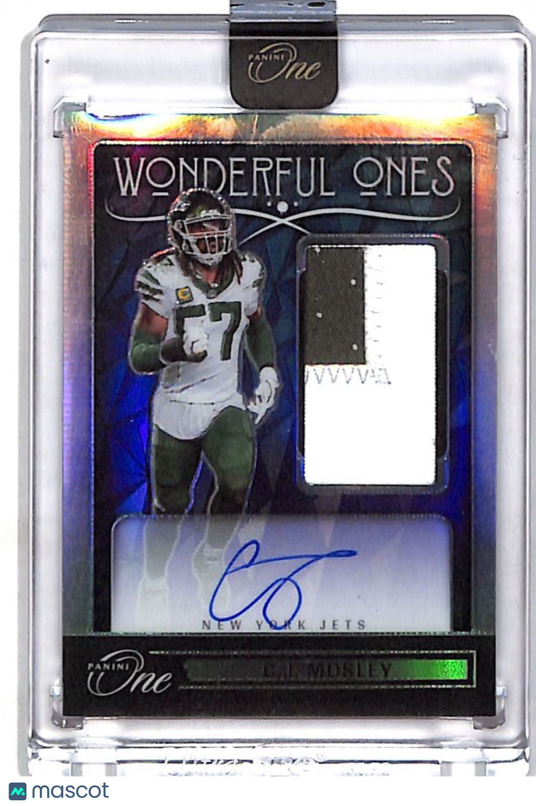 2024 Panini One Wonderful Ones C.J. Mosley /99 Patch Autograph #370 Jets