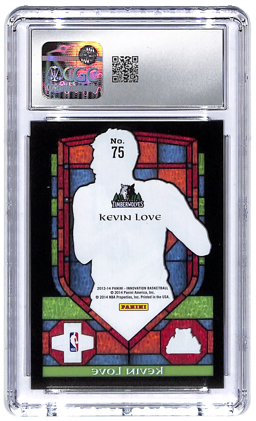 2013-14 Kevin Love Panini Innovation Stained Glass #75 CGC Mint Plus 9.5