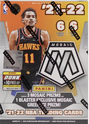 2021/22 Panini Mosaic Basketball 6-Pack Hobby Blaster Box