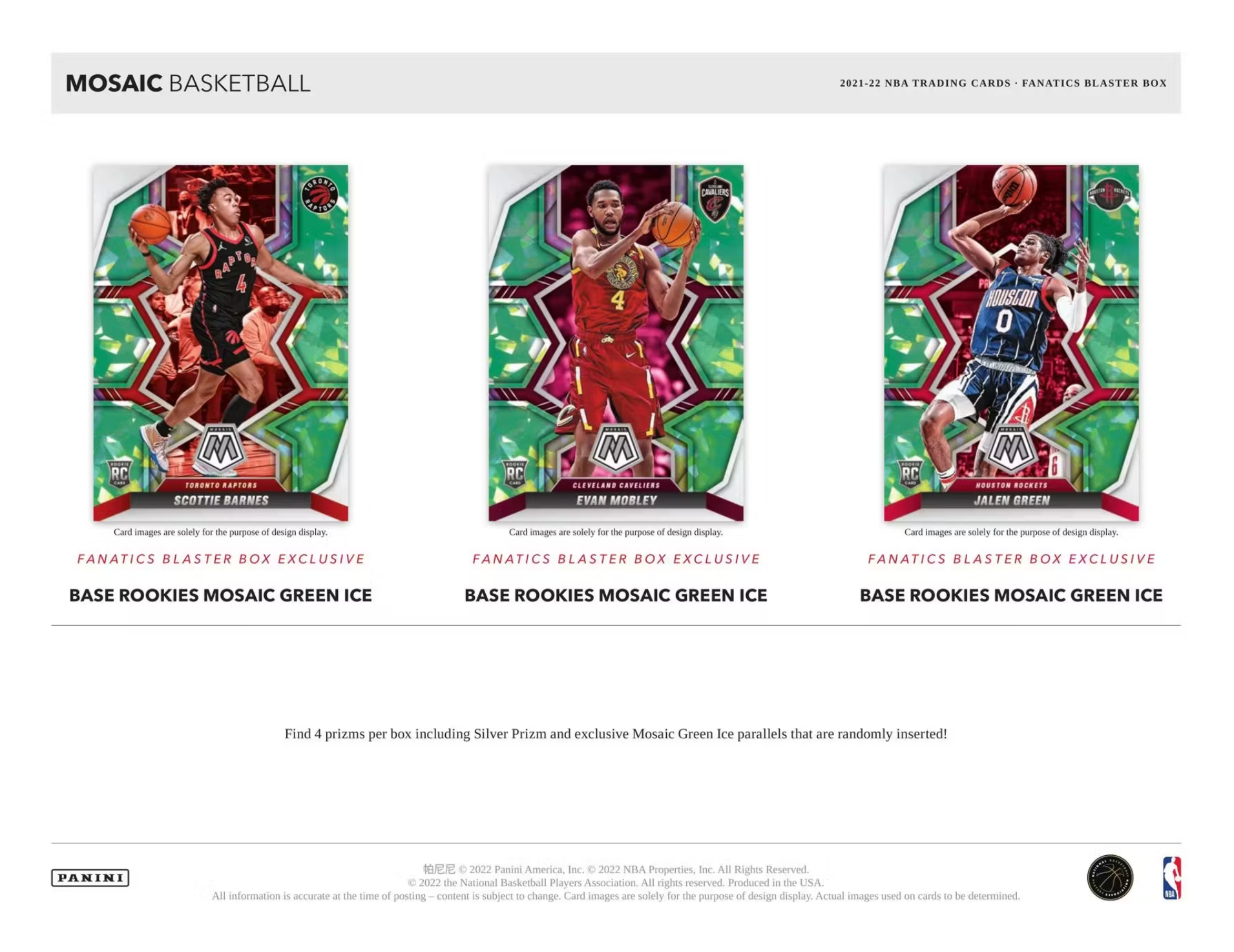 2021/22 Panini Mosaic Basketball 6-Pack Hobby Blaster Box