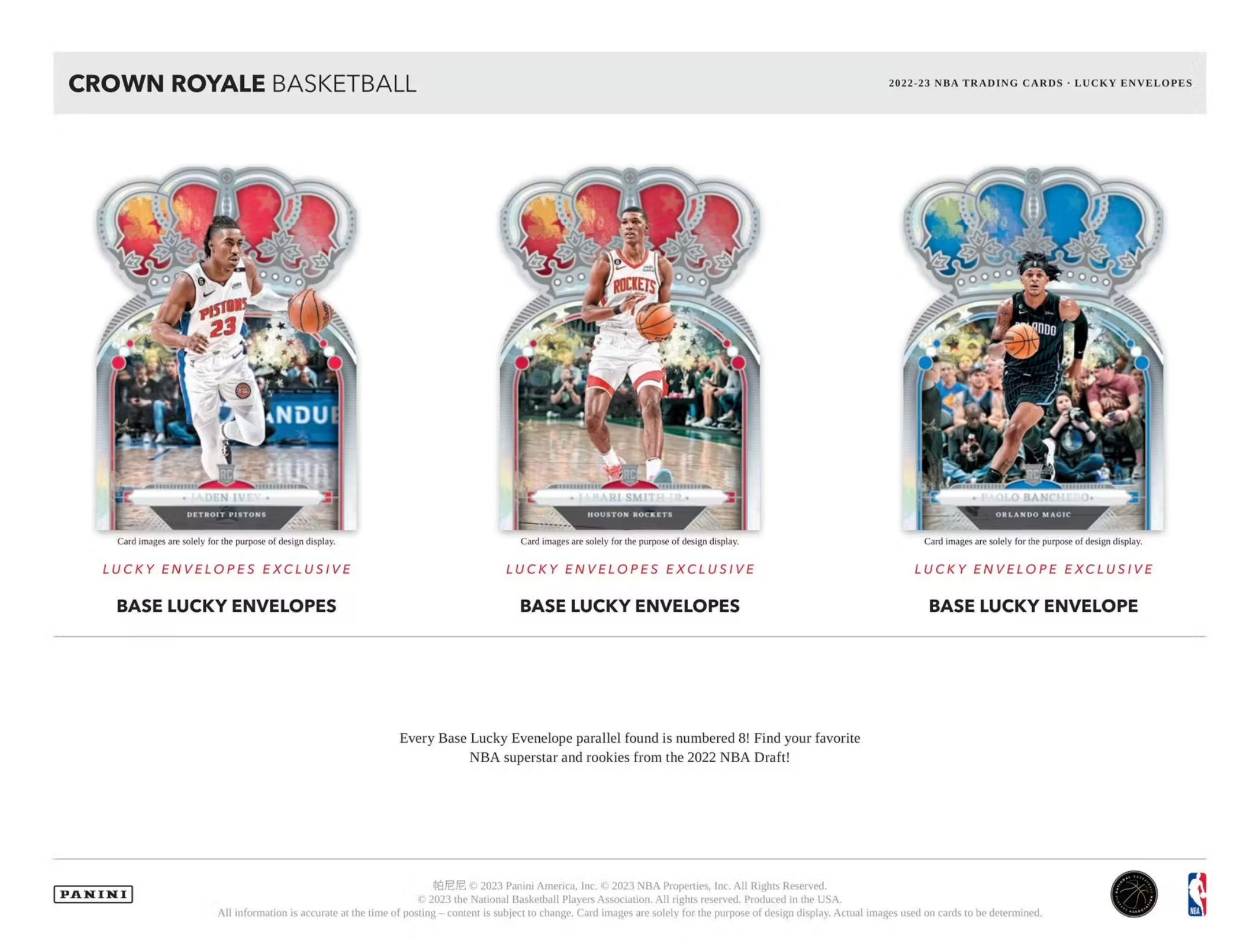 2022-23 Panini Crown Royale Basketball Lucky Envelopes