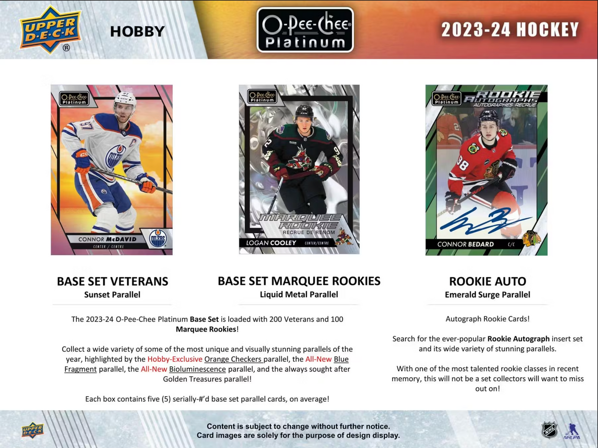 2023-24 Upper Deck O-Pee-Chee Platinum Hockey Hobby Box