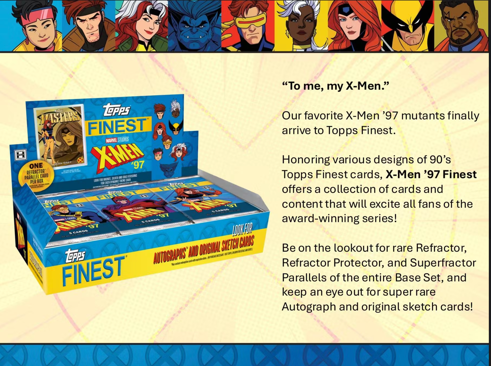 2025 Topps Finest X-Men Hobby Box