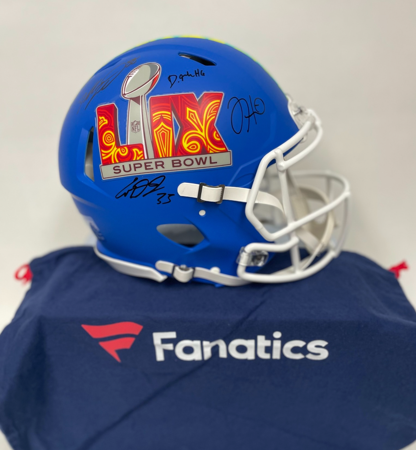 Multi-Auto Philadelphia Eagles Super Bowl LIX Special Edition Helmet (Hurts, De