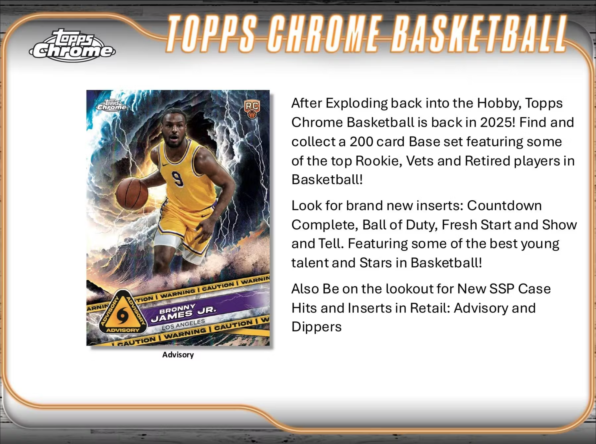 2024/25 Topps Chrome Basketball 8-Pack Blaster Box - 33