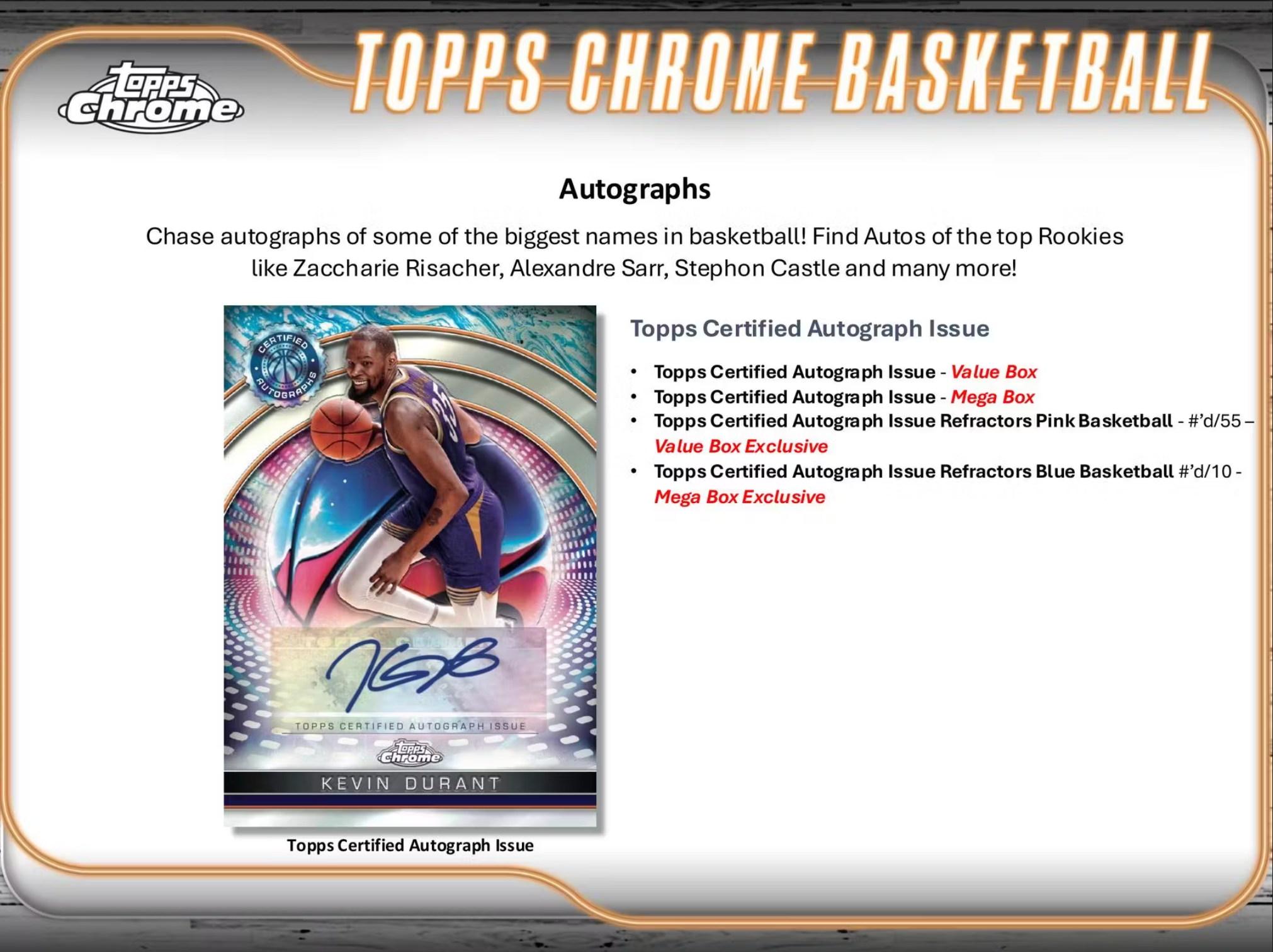 2024/25 Topps Chrome Basketball 8-Pack Blaster Box - 33