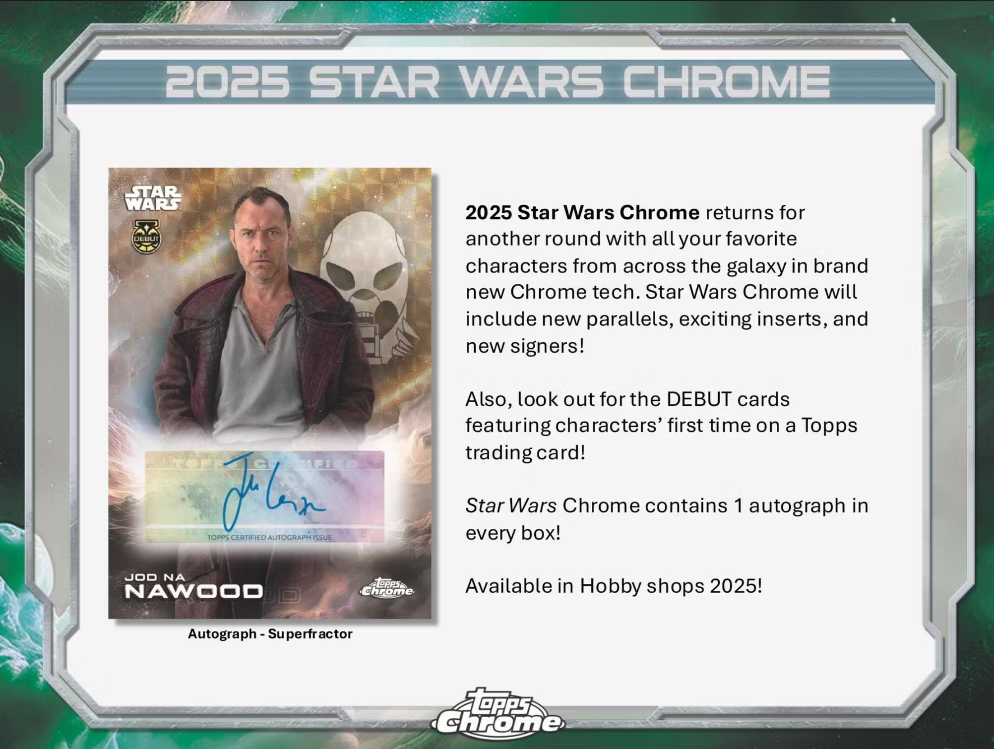 2025 Star Wars Chrome Hobby Box