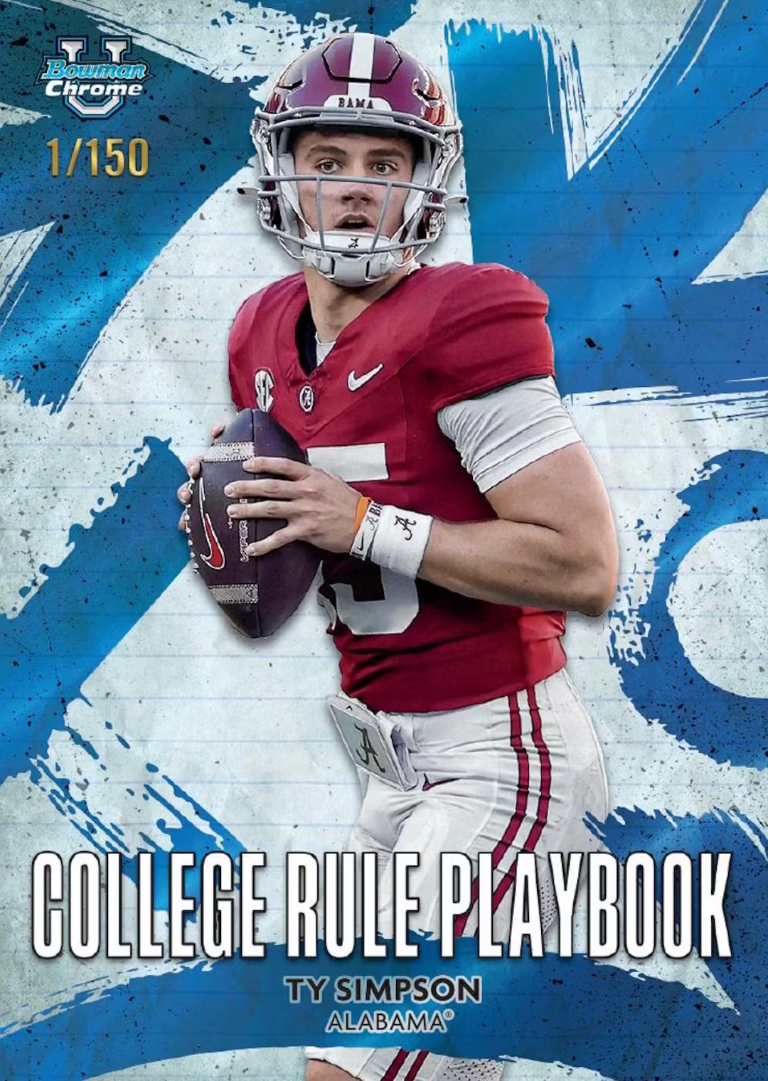 2025 Bowman University Chrome Football 7-Pack Blaster Box