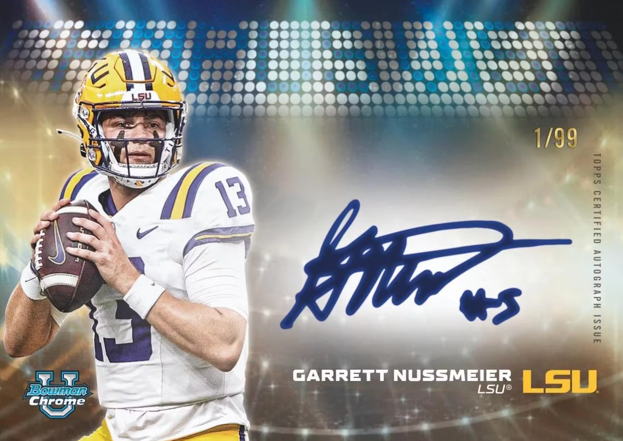 2025 Bowman University Chrome Football 7-Pack Blaster Box