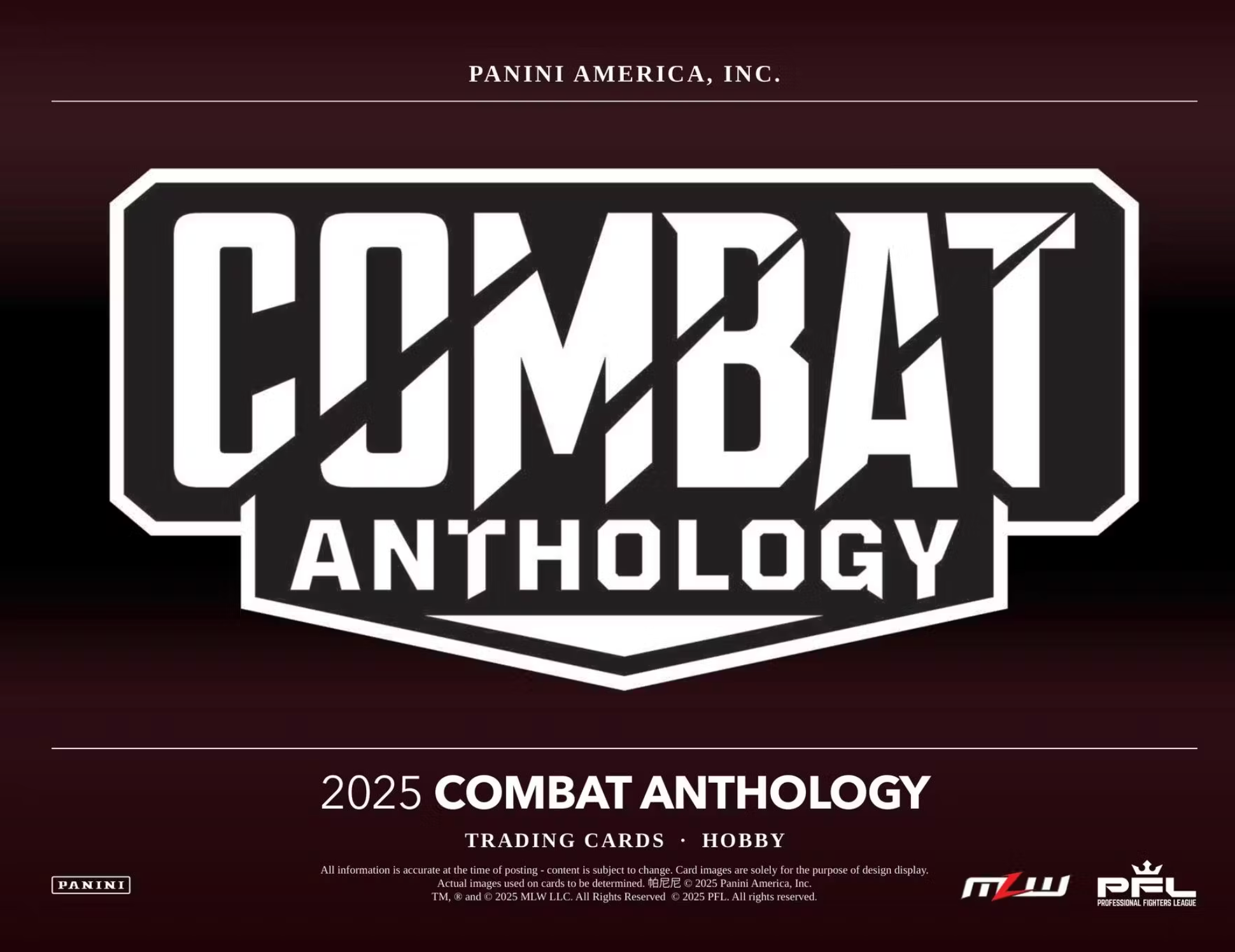 2025 Panini Combat Anthology Hobby Box