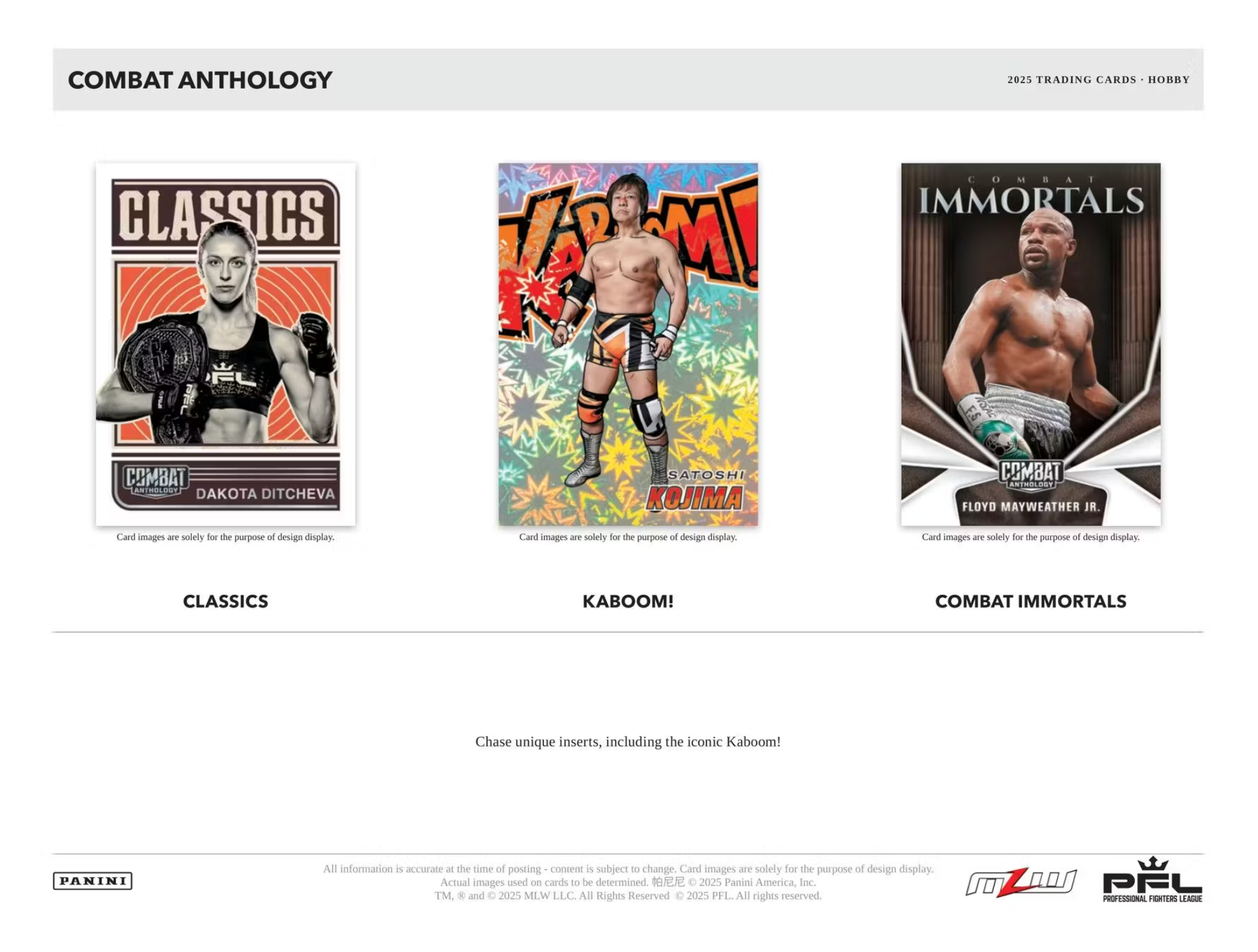 2025 Panini Combat Anthology Hobby Box