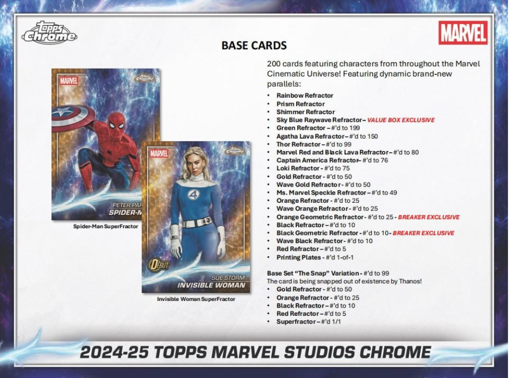 2025 Topps Marvel Studios Chrome Blaster Box