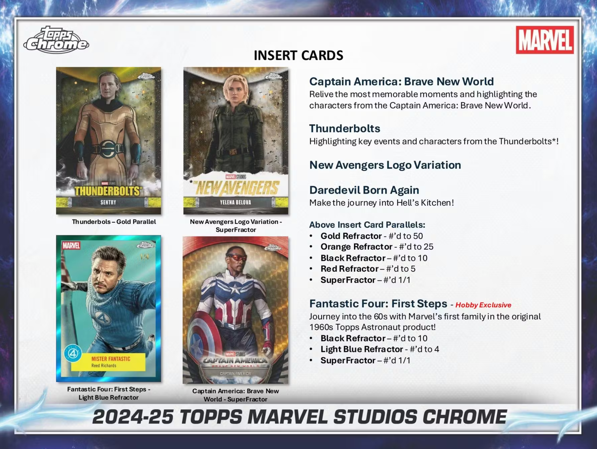 2024/25 Marvel Studios Chrome Hobby Box