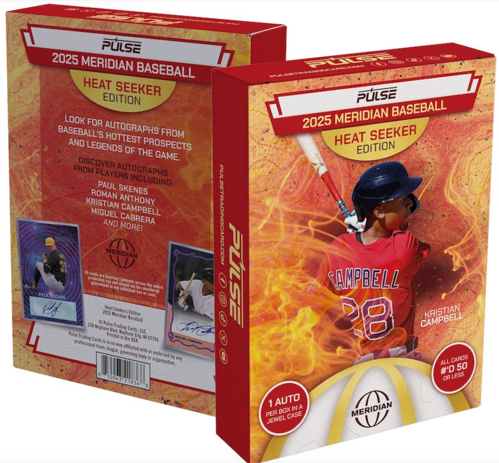 2025 Pulse Meridian Baseball Heat Seeker Editon-1 Autograph Per Box