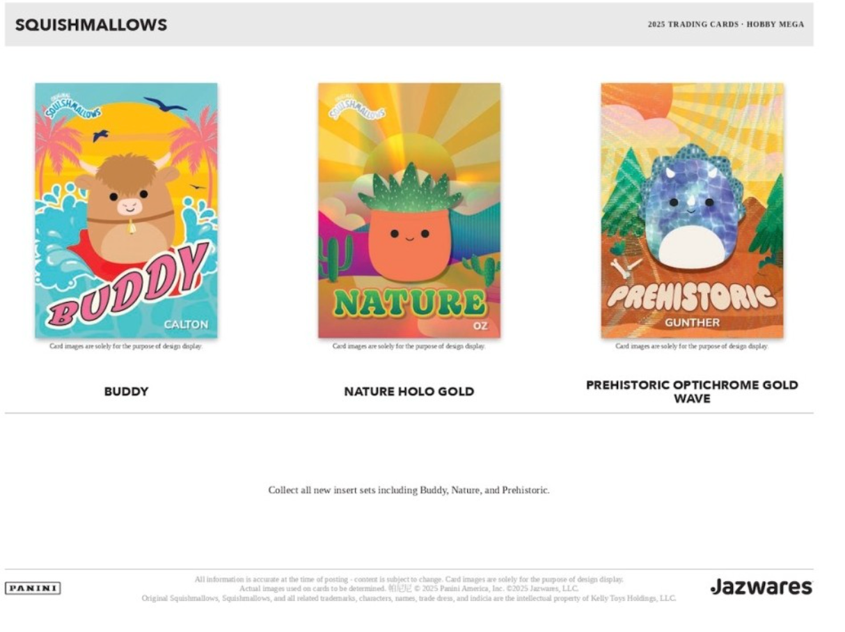 2025 Panini Squishmallows Hobby Mega Box (Blue Mosaic parallels)