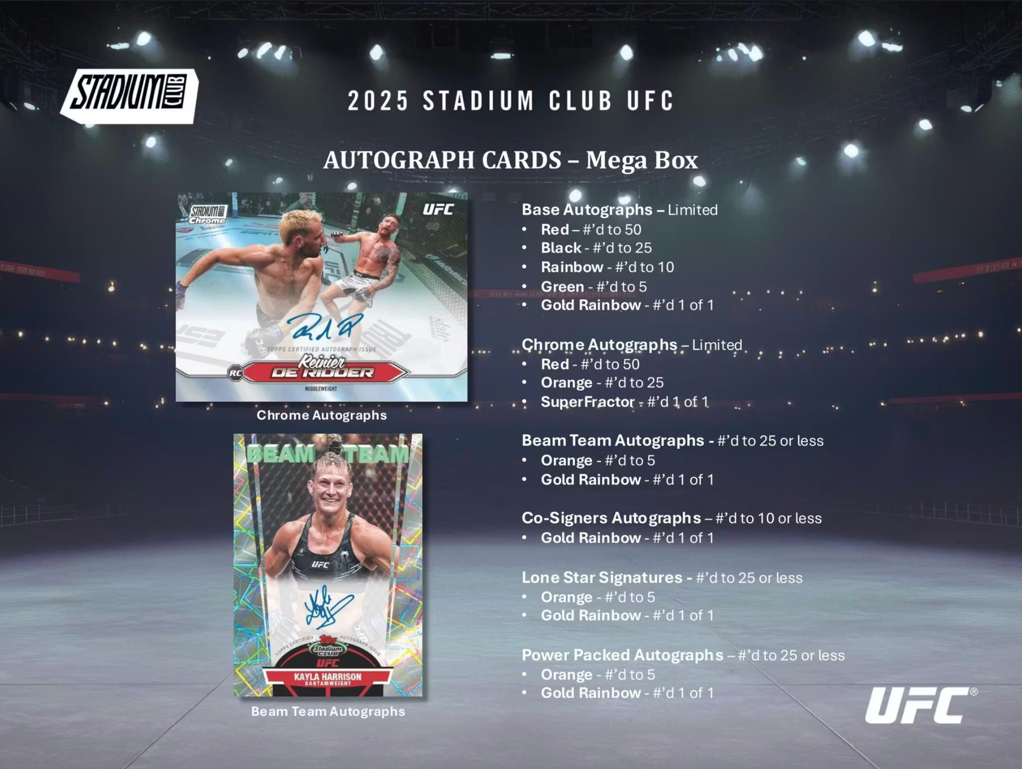 2025 Topps Stadium Club UFC Mega Box