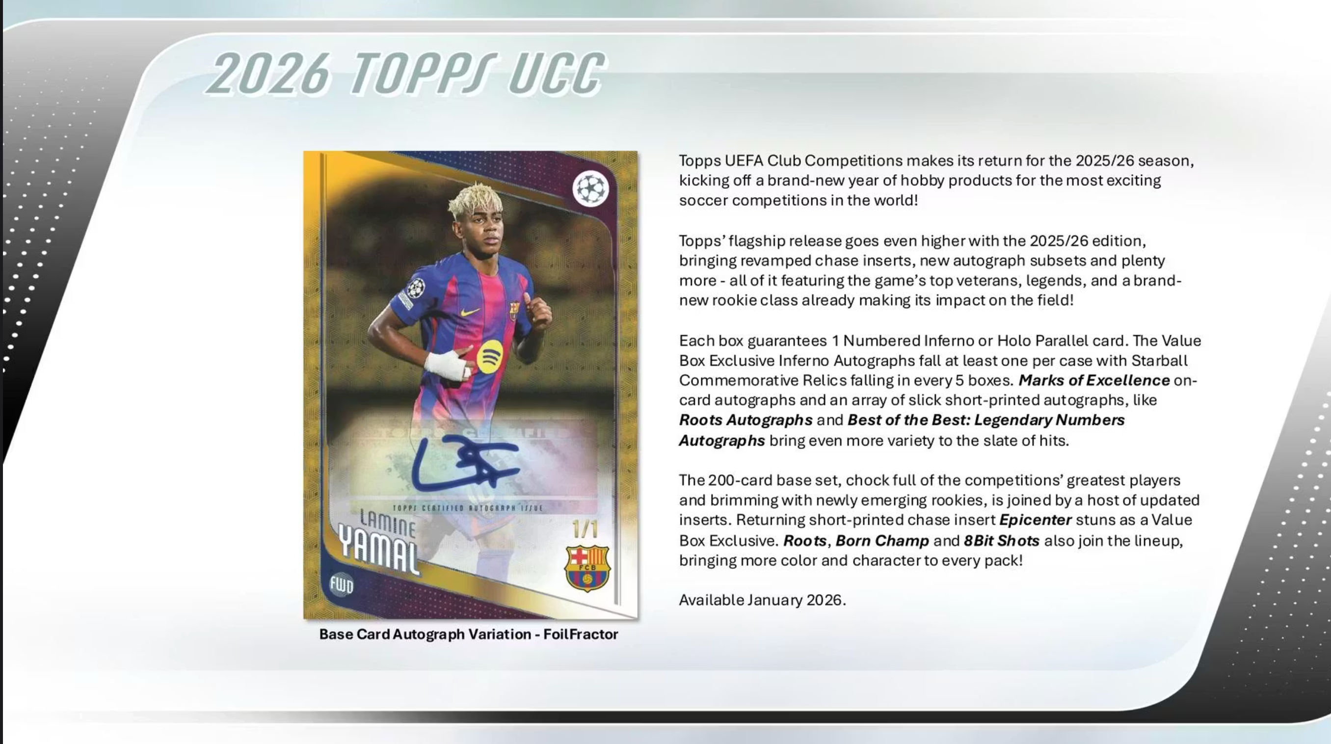 2025/26 Topps UEFA Club Competitions Soccer 7-Pack Blaster Box