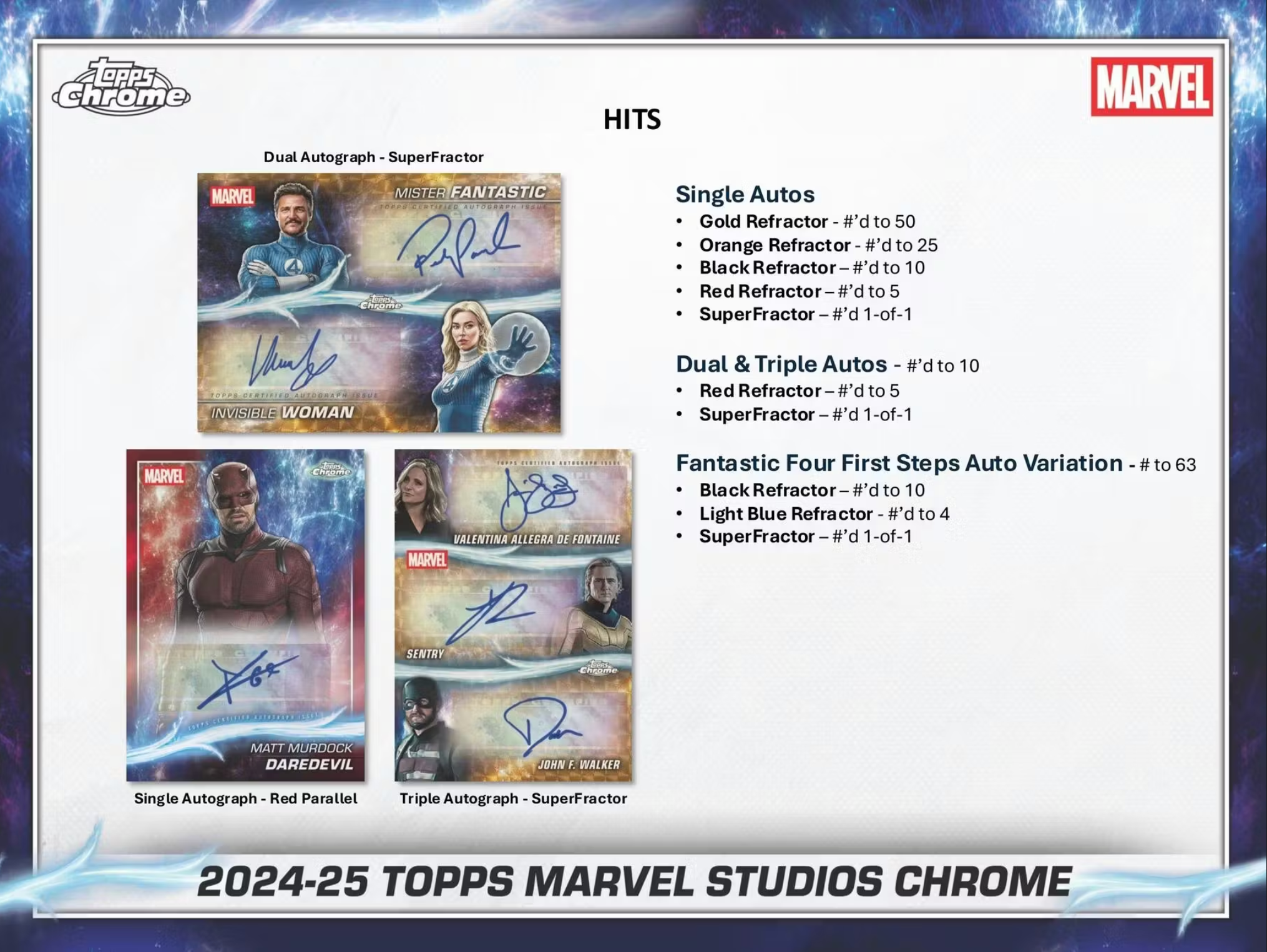 2024/25 Marvel Studios Chrome 7-Pack Blaster Factory Sealed 40-Box Case