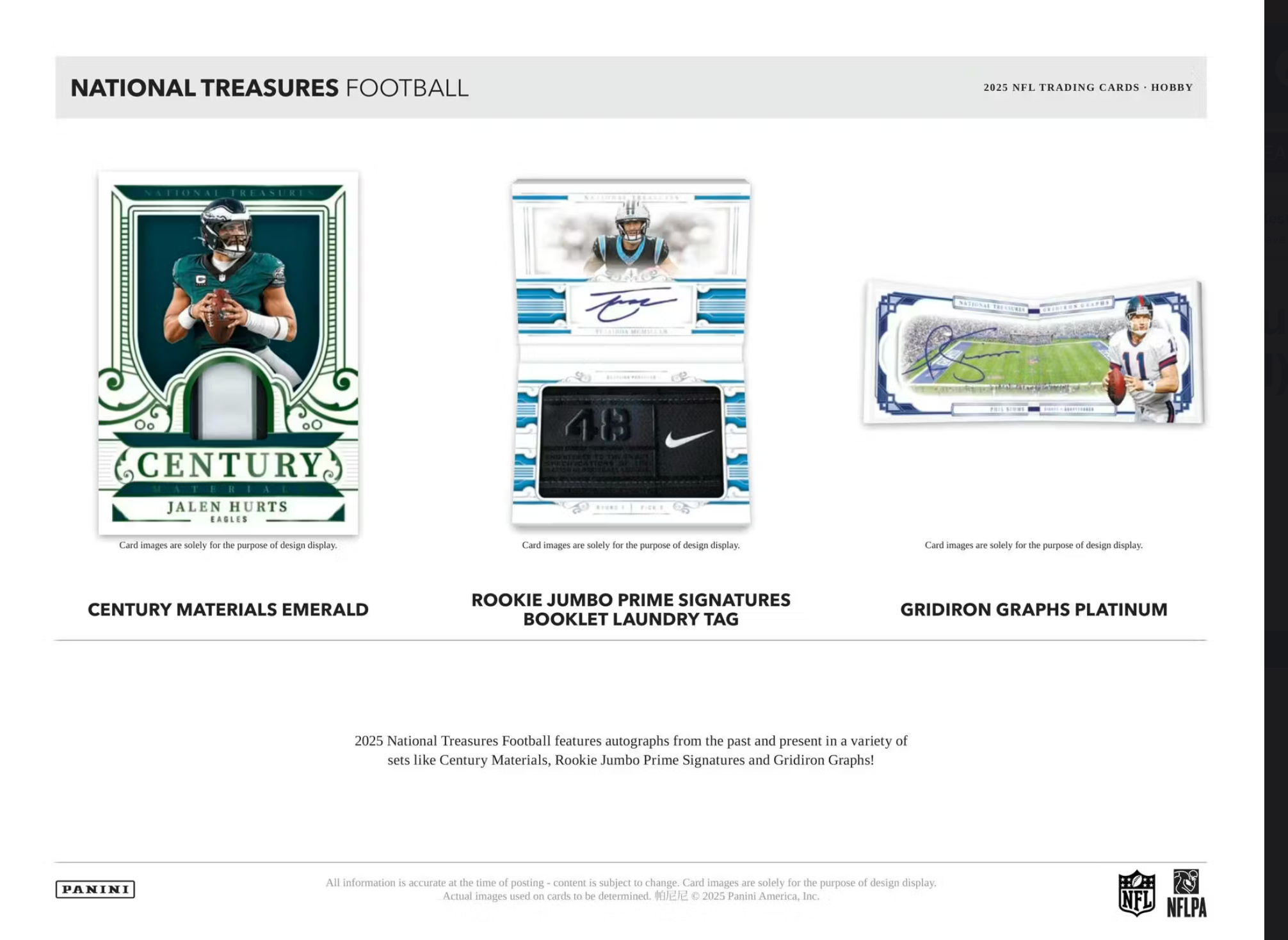 2025 Panini National Treasures Football Hobby Box