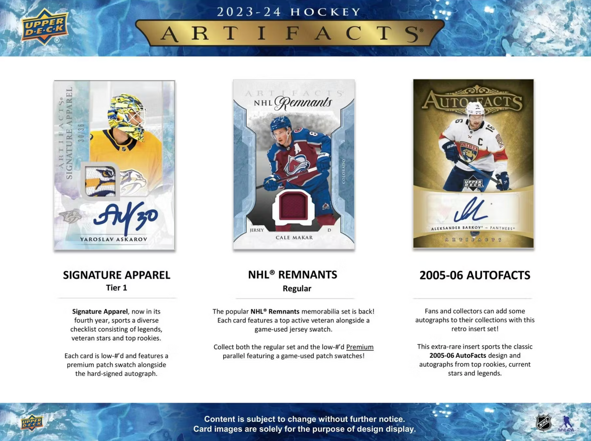 2023/24 Upper Deck Artifacts Hockey Hobby Box