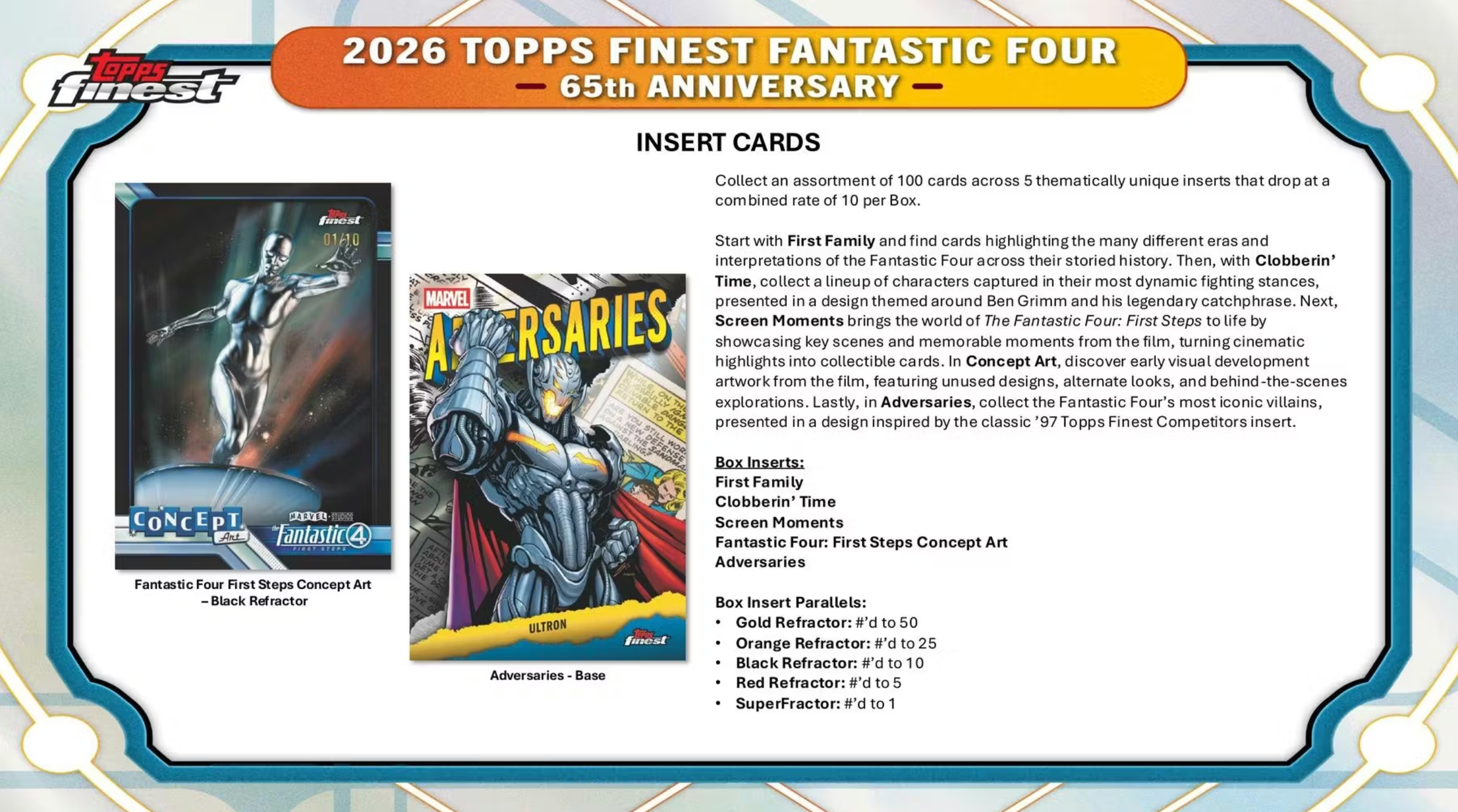 2026 Topps Finest Fantastic Four Hobby Box